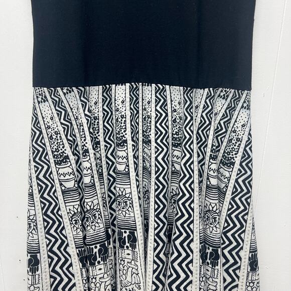 Coldwater Creek Color Block Women's Aztec Print Dress Size 10 Line Cotton Blend - Picture 8 of 13